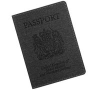 Cinocratic RFID Blocking Passport Holder Cover & Travel Wallet - PU Leather Organiser for Credit Cards, Boarding Pass and ID Cards | Travel Accessories for Men&Women (Black)