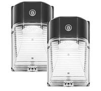 CINOTON 26W LED Wall Pack Light with Dusk to Dawn Sensor 5000k Bronze 2Pack | 100-277Vac, 3000LM Wall Light, IP65 Waterproof, Outdoor Security Flood Lighting, Hardwired Lights for Garage Warehouse Garden