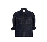 Cinq A Sept Holly ruffled puff-sleeve denim jacket - Blue XXS-XS-S-M-L-XL