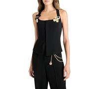 Cinq à Sept Womens Aliana Vest, Black, M