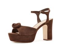 Cinq à Sept Women's Arianna Suede Platform Sandals, Dark Sepia, 5.5 UK