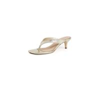 Cinq à Sept Women's Frankie Metallic Kitten Heel Sandals, Light Gold, 3 UK