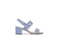 Cinq à Sept Women's Gemma Grommets Block Heel Sandal, Twilight Mist, 7 UK