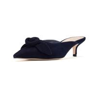 Cinq à Sept Women's Layla Suede Kitten Heel Mule, Navy, 3 UK