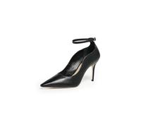 Cinq à Sept Women's Riley Soft Curve Pointed Toe Ankle Strap Heels, Black, 7.5 UK