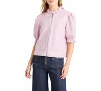Cinq à Sept womens Vegan Leather Anabella Jacket, Soft Peony, XS