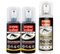 Cinq sur Cinq five on five - kit high protection against mosquitoes - set of 2 x tropic spray 75 ml + 100ml spray clothing