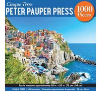 Cinque Terre 1000 Piece Jigsaw Puzzle: 1000 Pieces, Blue, 28'' X 20'' X 2''