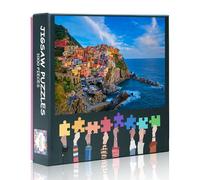 Cinque Terre - 1000 Piece Jigsaw Puzzle for Adults Manarola Village Puzzles for Adults 1000 Pieces Coolest Adult Puzzles, Finished Size is 27.5 x 19.7 Inch