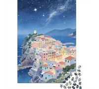 Cinque Terre 1000 Pieces Adult Jigsaw Puzzles Italy's Beauty Festive Gifts Family Challenging Educational Games Home Decoration for Home Decoration Gifts 1000pcs (75x50cm)