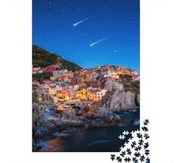 Cinque Terre 1000 Pieces Jigsaw Puzzles for Adults Italy's Beauty Festive Gifts Family Challenging Educational Games Home Decoration for Adults And Kids Age 12 Years Up 1000pcs (75x50cm)