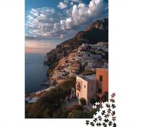 Cinque Terre (2) Wooden Jigsaw Puzzle for Adults Fun 1000 Pieces Toy Intellectual Game Education Game Stress Relief Toy Decoration Challenge Educational 1000pcs (75x50cm)