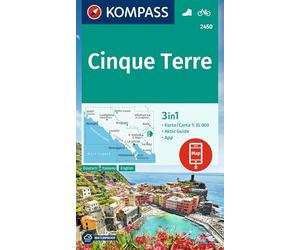 Cinque Terre 35T WK 2450: 3-in-1 hiking map, with activity guide including map for offline use in the KOMPASS app