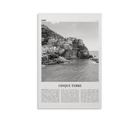 Cinque Terre Black And White Seaside Canvas Poster Decoration Painting Living Room Wall Art Bedroom Painting Wall Print Art Painting Modern Home Boy Room Print Painting Girls Holiday Wall Picture