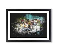 Cinque Terre in Italy Paint Splash Framed Print | A2 Black Framed Wall Art | Ready to Hang | Modern Nature Picture | Living Room Bedroom Lounge Office