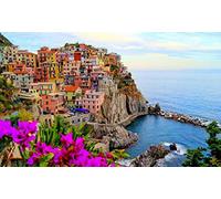Cinque Terre Italy DIY 5D Diamond Painting by Number Unique Kits Home Wall Decor Crystal Rhinestone Wall Decor Cross Stitch 50x50cm