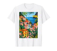 Cinque Terre Italy Minimalist Value Graphic T-Shirt, Men, White, M