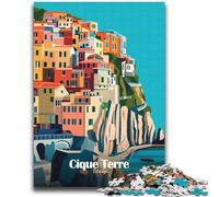 Cinque Terre Italy Poster Jigsaw Puzzles for Teenagers 2000 Pieces, Family Activity with Matching Poster And Trivia Sheet for Age 14+ 2000pcs(70x100cm)