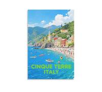 Cinque Terre Italy Vintage Travel Posters 08x12inch(20x30cm) Wall Decor Painting Canvas Wall Art Living Room Poster Bedroom