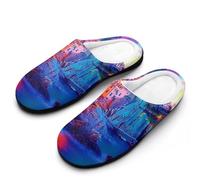 Cinque Terre Manarola Italy Cotton Slippers for Women Indoor Outdoor Slipper Slip-On Memory Foam Home Shoes