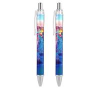 Cinque Terre Manarola Italy Retractable Ballpoint Pens 0.5mm Fine Black Ink Smooth Writing Rollerball Pen Office Gift