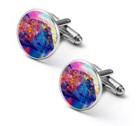 Cinque Terre Manarola Italy Trendy Shirt Cufflinks for Men Silver Cuff Links Dress Shirts Wedding Office