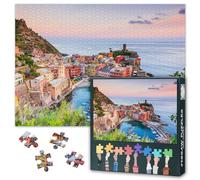 Cinque Terre National Park Puzzles for Adults 1000 Pieces, Vernazza Village Jigsaw Puzzles, Adult Puzzle for Adults, Educational Fun Games or Toys for Elders Friends 20X27 INCH