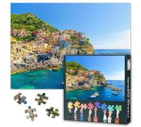 Cinque Terre Puzzles for Adults 1000 Pieces, La Spezia, Liguria, Italy Jigsaw Puzzles, Adult Puzzle for Adults, Educational Fun Games or Toys for Elders Friends 20X27 INCH