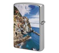 Cinque Terre Scenery Metal Lighter Case Sleeve Cover Holder