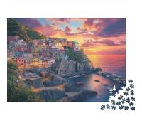 Cinque Terre, Sea View Puzzle 1000pcs (75x50cm) Erwachsene Romantic Sky Puzzle,Home Decor