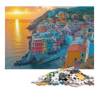 Cinque Terre Wooden Jigsaw Puzzle 1000 Piece for Adults Fun Toy Intellectual Game Decoration Stress Relief Toy Education Game Relaxation And Intelligence 1000pcs (75x50cm)