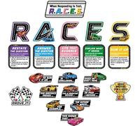 Cinrobiye 37 Pcs Races Writing Process Bulletin Board Decorations Set,Races Reading Strategies Posters with Sentence Beginning Classroom Wall Decor for Elementary Home School Teacher Supplies