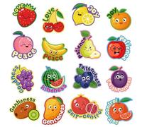 Cinrobiye 400 Fruit of The Spirit Stickers Summer Back to School Religious Sticker Teacher Reward Motivational Good Job Labels Bible Cute Stickers for Kids First Day of School Homework Classroom