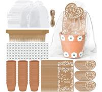 Cinrobiye 50 Sets Let Love Grow Wedding Favors for Guests Seed Packet Bags (Seed Not Include) with Tags & Labels Flowerpot for Bridal Shower Party Favors Bulk Wedding Souvenirs for Guests(Daisy)