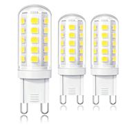 Cinsenten G9 Led Bulbs Cool White 3W 580LM Class B, Equivalent to 40W 33W 28W G9 Halogen Bulb, 6000K AC 220-240V No Flicker Non-Dimmable Energy Saving Light GU9 Bulbs for Home Lighting Pack of 3