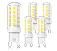 Cinsenten G9 Led Bulbs Cool White 3W 580LM Class B, Equivalent to 40W 33W 28W G9 Halogen Bulb, 6000K AC 220-240V No Flicker Non-Dimmable Energy Saving Light GU9 Bulbs for Home Lighting Pack of 5