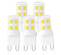 Cinsenten G9 LED Bulbs Cool White 6000K 2W G9 Light Bulbs 20W 28W Halogen Bulb Equivalent Not-Dimmable Gu9 Bulbs AC220-240V Pack of 5