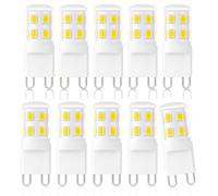 Cinsenten G9 LED Bulbs Cool White 6000K 2W G9 Light Bulbs 20W 28W Halogen Bulb Equivalent Not-Dimmable Gu9 Bulbs AC220-240V Pack of 10