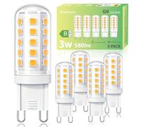 Cinsenten G9 Led Bulbs Warm White 3W 580LM Class B, Equivalent to 40W 33W 28W G9 Halogen Bulb, 3000K AC 220-240V No Flicker Non-Dimmable Energy Saving Light GU9 Bulbs for Home Lighting Pack of 5