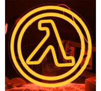 CinsYarn - Half Life Neon Sign with LED Lights for Wall Decor, Dimmable Neon Light Sign for Man Cave Bedroom Bar Club Kids Teens Game Room Gifts