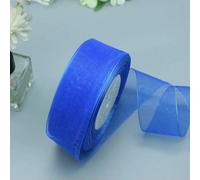 Cintas de manchas Cinta de gasa de Organza, Polyester Organza Ribbon 3.8cm x 50 Yard Multicolor Pack of 33 Colors(Royal Blue)