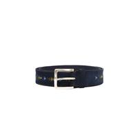 Cintura in pelle scamosciata con ricami - male - Orciani - Belts - Blue - 100 CM - Accessories 100 CM