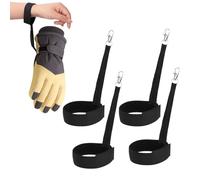 Cinturino Di Sicurezza Guanti Sportivi Nylon 2.54 x 25.4 cm Elastico Antismarrito Con Moschettone With Clip Affidabile, Sciatori Invernali, Snowboard Camminata, Cinturino Portaguanti Da Sci Outdoor