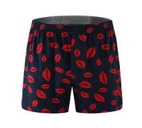 Cinvik Mens Boxer Shorts Boxer Old Navy Boxers 100% Cotton Boxer Sleep Shorts With Buttons Funny Breathable Men's Boxers Loose Fit L