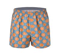 Cinvik Mens Boxer Shorts Breathable Thin Lounge 100% Cotton Funny Boxers for Men With Fly No Elastic Sleeping Shorts M