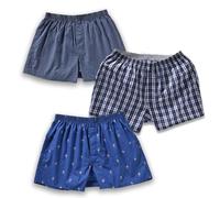 Cinvik Mens Boxer Shorts for Men 100 Cotton Funny Sleep Short Pajama, Small Grids/Big Grids/Flamingos, M