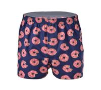 Cinvik Mens Boxer Shorts Loose Boxer Men Underwear 100% Cotton Boxers Cute Short Leg Sleep Short Cool Boxers S