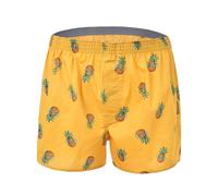 Cinvik Mens Boxers 100% Cotton for Men Pineapple Funny Underwear Loose Male Breathable Short Leg Boxers for Men S