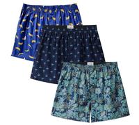 Cinvik Mens Boxers Shorts Multipack Pajamas Male Soft Sleeping Boxer Shorts Funny Loose Cotton Boxers for Men Medium
