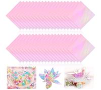 Cinvo 160Pcs Rainbow Cellophane Sheets, 7.5x7.5 Inch Cellophane Wrap Paper, Cello Paper for Baking, Crafts, Party Favors, Candy Wrapping Plastic Cello